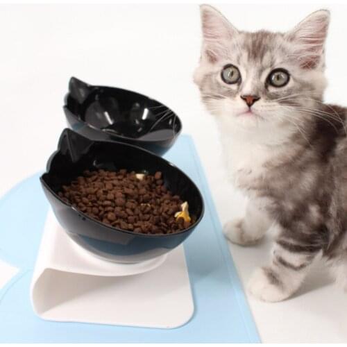 Single Double Dog Cat Bowl with Stand Pet Feeding Cat Water Food Bowl Container Pet Bowls for Dogs Cats Feeder Product Supplies