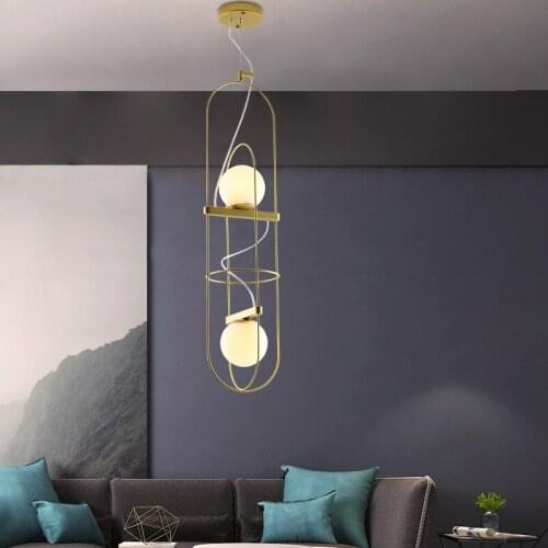 Simple dining room chandelier modern living room bar coffee shop lamp fashion creative personality wrought iron lighting