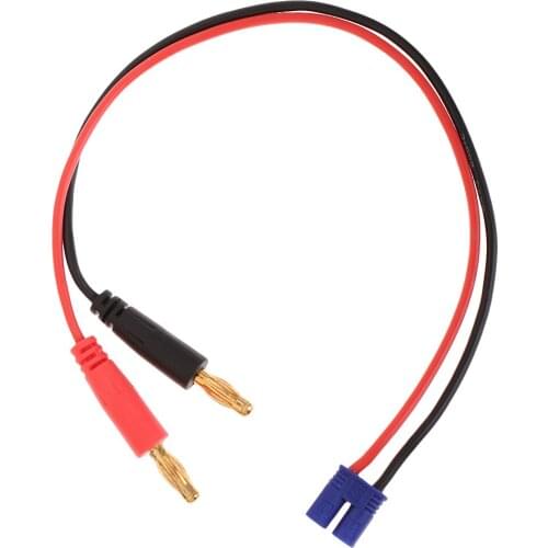 RC Battery Charge Cable EC2 Male to 4mm Banana Plug Connector Plug