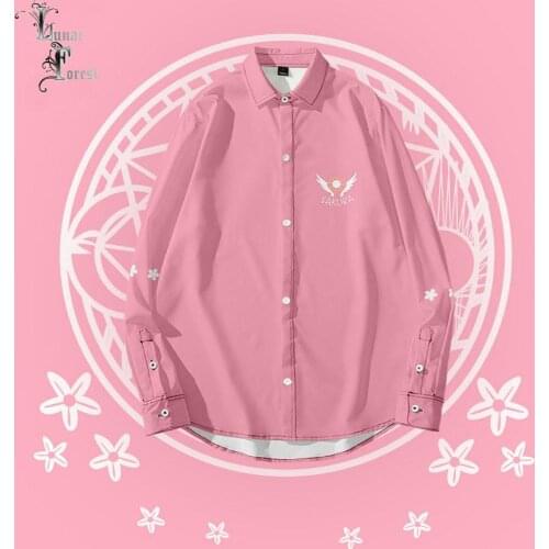 Cardcaptor Sakura Kawaii 3D Printing Unisex Shirt Casual Short Sleeve Cool Loose Button Streetwear Anime Overclothes Oversize