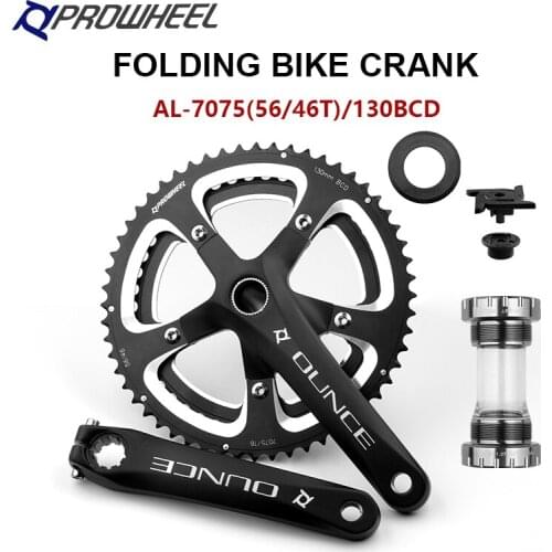 PROWHEEL130BCD road folding bicycle crankset 8/9/10/11/12S 170/172.5mm crank 46T 56T sprocket with BB bottom axle bicycle crank
