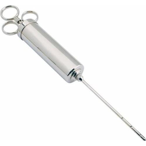 Grill Marinade Seasoning Injector Turkey Meat Injectors Cooking Stainless Steel Syringe With 2 Needles