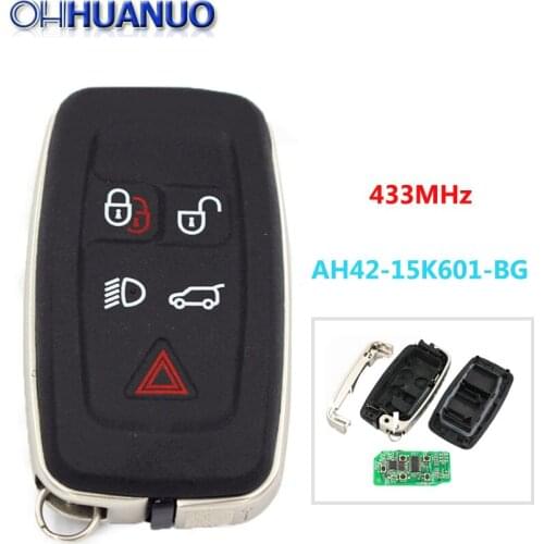 Smart Card Remote Key Fob 5 Button 433Mhz for Range Rover AH42-15K601-BG