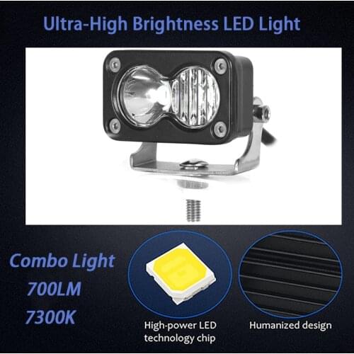 9W 7300K Led Light For Car 700LM 10-30V Led Light Bar Flood Spot Combo Beam Off road Driving light for Boat SUV Tractor Truck