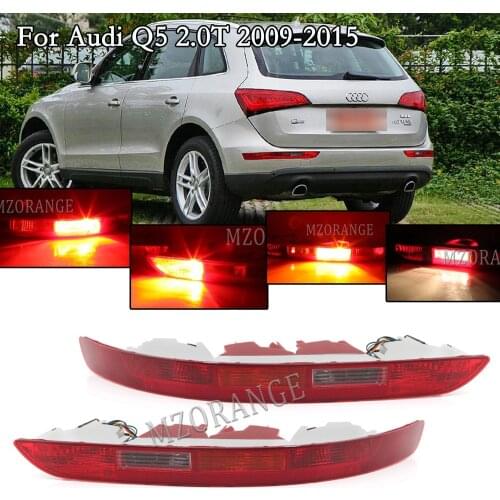 MZORANGE Red Rear Bumper Reflector Light For Audi Q5 2.0T 2009-2015 Left/Right Side Tail Light Tail Lamp Stop Brake Light