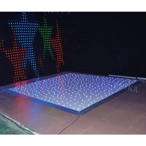 16X16 ft White/RGB DMX Stage Lighting led dance floor Portable Led wedding floor Starlight Disco Dance Floor