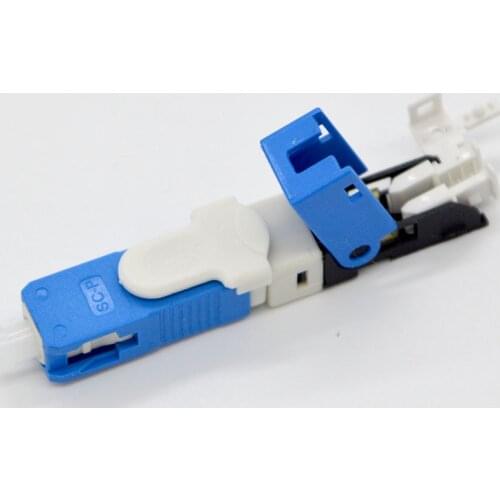 200pcs New Single Mode Fiber Optic Fast Connector FTTH Embedded Field Assembled SC/UPC ESC250D Optic Fiber Quick Connector