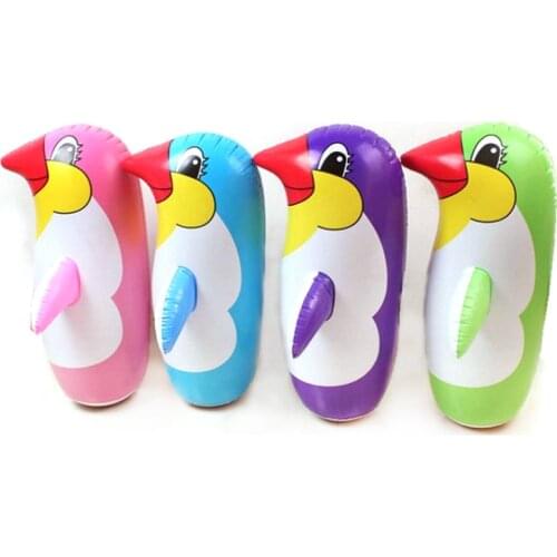 36cm/45cm/70cm PVC Inflatable Toy Creative Lifelike Cartoon Penguin Tumbler for Children Kids Gifts Swimming Pool Beach
