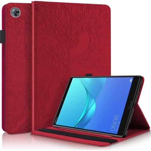 3D Tree Embossed Tablet Case For Huawei Mediapad M5 10.8 CMR-W09 CMR-AL09 Wallet Stand Cover