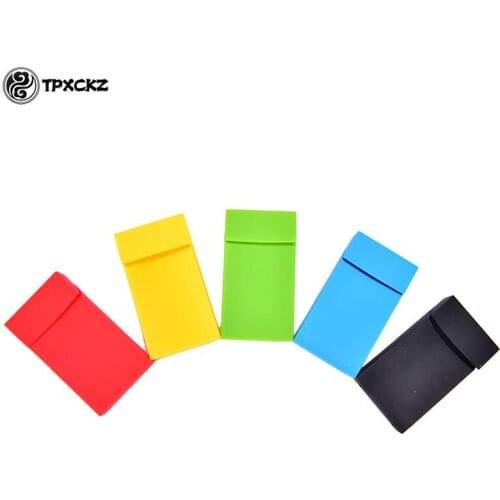 5 Colors Silicone Cigarette Case Fashion Cover Elastic Silicone Portable Man Women Cigarette Box Cover Cigarette Accessories