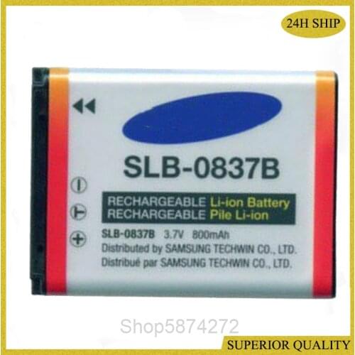 800mAh SLB-0837B 0837B SLB-0837(B) 0837(B) Digital Camera Battery For SAMSUNG NV8 NV10 NV15 NV20 L70 L83T L201 L301