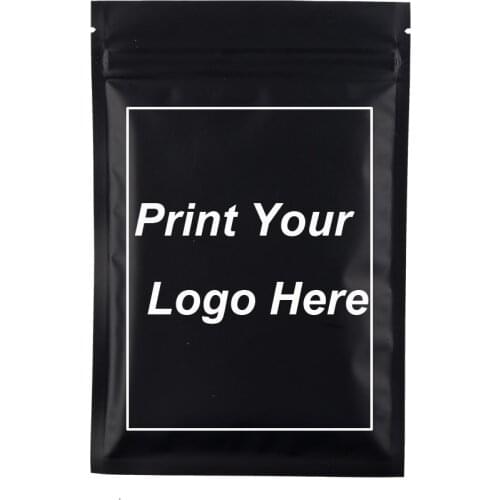 Aluminum Foil Zip Lock Plastic Bags Logo Printing Reclosable Flat Zipper Top Package Bags Custom Printing for Packaging