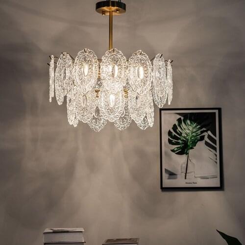 American retro chandelier French palace style Italian handmade glass light luxury bedroom living room dining room chandelier