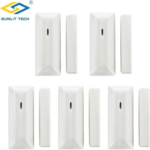 5pcs Wireless Door Window Sensor Alarm System For Focus Home Security 433MHz/868MHz Magnetic Switch Detector Door Open Sensor