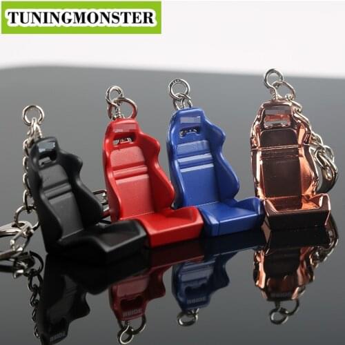 Car Truck Racing Seat Chair JDM Keychain Keyring Key Chain Key Ring Keyfob Mini Zinc Alloy Metal Drop Shipping