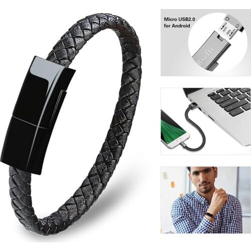 Hand chain USB Data Line Mens Cortex Bracelet Data Line Hand Ring Data Line