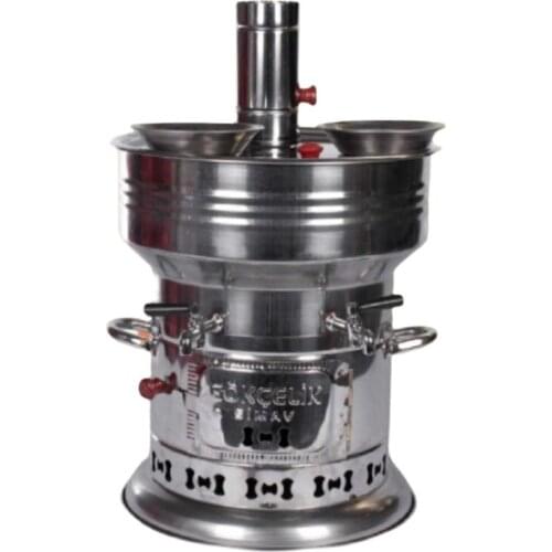 Stainless Steel 12 Liters teaware tea infuser samovar on the wood Tea warmer wooden kettle charcoal kettle Сamping kettle picnic