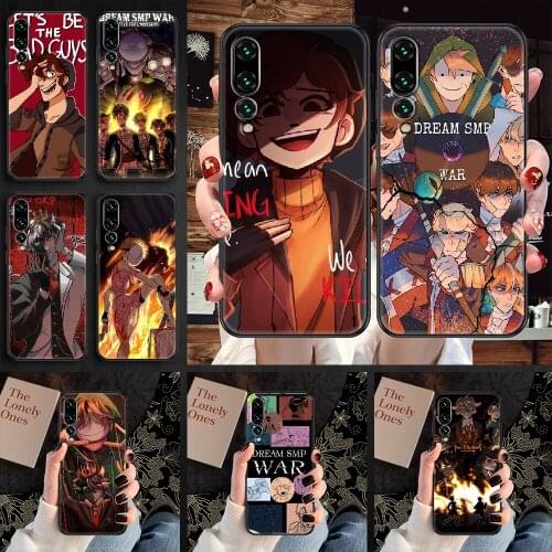 Dream SMP War Phone case For Huawei P Mate P10 P20 P30 P40 10 20 Smart Z Pro Lite 2019 black art shell luxury funda silicone
