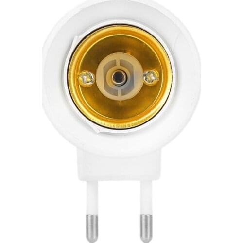 E27 E27 220V Female Socket Crew Mouth Night Light Can Tilting EU Lamp Holder With Switch Round Foot Wall Type Lamp Shades Switch