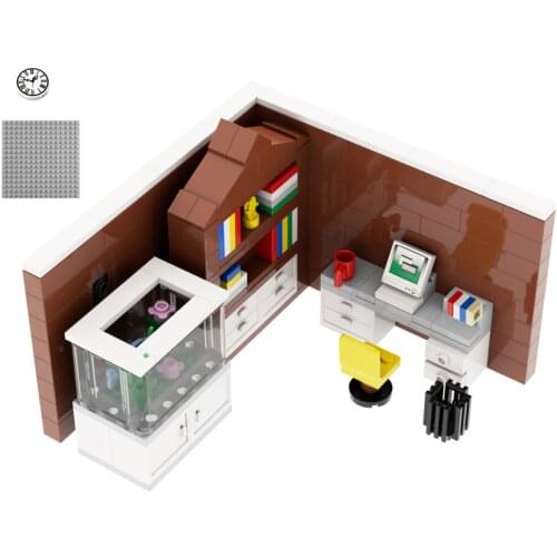 [MOC Hub] Learn Room Indoor Living Room BedRoom Compatible Major Brand Toys Island Building Block Road Track Classic Collections
