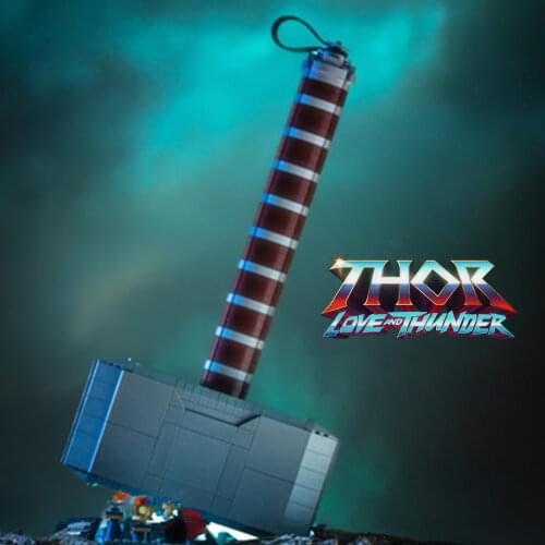 New MARVEL AVENGERS Weapon Toys Thanos Thor Iron Man Infinity GLOVE Gauntlet Mjolnir Stormbreaker Building Block Brick Kid