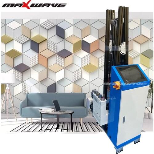 Maxwave UV INK vertical Wall Machine with rails 3D 5D Background Wall Painting Digital Varnish Inkjet Printer