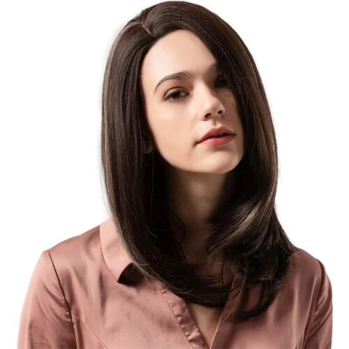 Fashionable & Stylish Womens Long Straight Curly Wig Side Part Natural Look