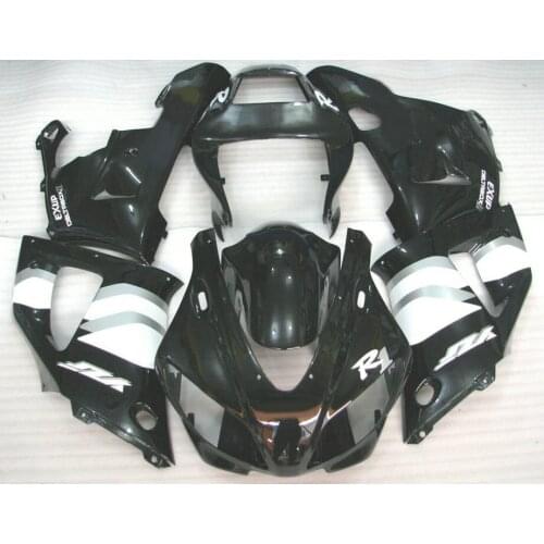 Custom ABS plastic motorcycle injection mold fairings set for YAMAHA 1998 1999 YZF R1 98 99 white black fairing kits