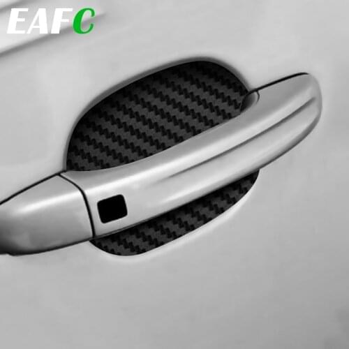 4Pcs/Set Car Door Sticker Carbon Fiber Scratches Resistant Cover Auto Handle Protection Film Exterior Styling Accessories