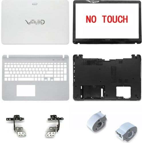 NEW For Sony SVF153 SVF152a23t SVF15 SVF152 FIT15 SVF1541 Series Lcd Back Cover/Front Bezel/Plamrest/Bottom Case No Touch White