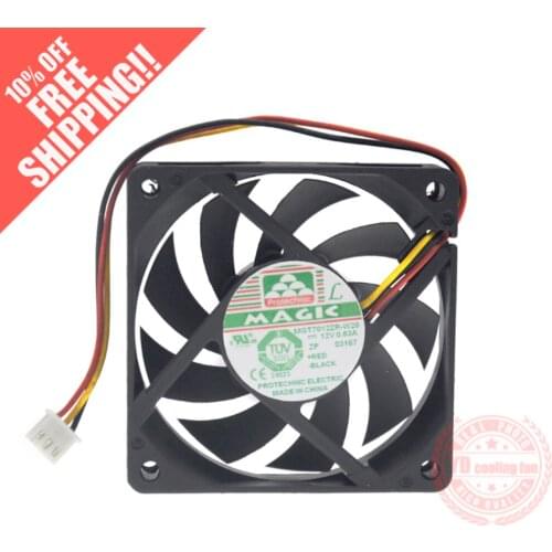 NEW FOR MAGIC Protechnic MGT7012ZR-W20 7015 12V 7CM high air volume cooling fan