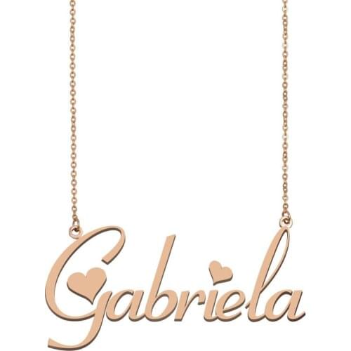Personalized Gabriela Name Necklace choker for Women Girls Custom Nameplate Birthday Wedding Christmas Mother Days Gift