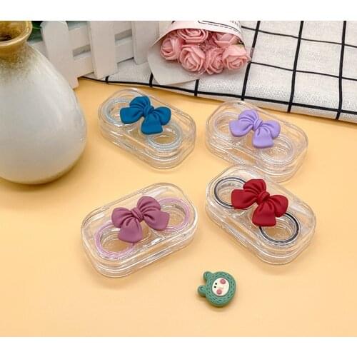 Transparent Contact Lens Case Eye Contact Lens Box Women Travel Contact Lenses Case Leakproof Container Lenses for Display Box