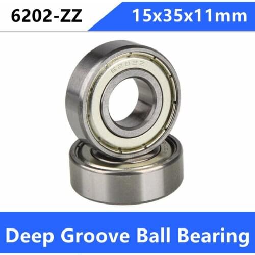 50pcs/lot 6202ZZ 6202 Shielded Deep Groove Radial Ball Bearings slide bearing 15*35*11 mm