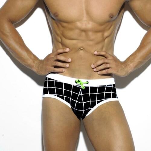 Lattice mens sexy low waist swimsuits swim trunks surf short new gay bikini men swim briefs swimwear beach shorts bathing suit