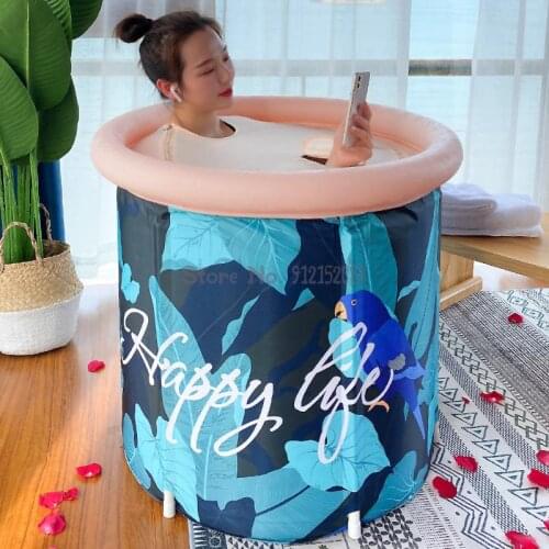 Shulikang Family Sitz Bath Bucket Folding Sweat Steaming Whole Body Bath Bucket Dual Purpose Bathing Artifact Inflatable Bathtub