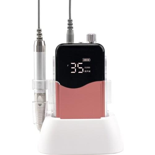 SIMINAIL Heart Brushless Nail Drill Rechargeable Desktop Base 35000RPM Manicure Electric Machine Nail File Cordless Drilling