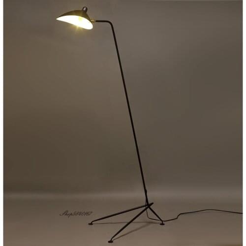 Nordic Designer Floor Lamp SERGE MOUILLE Standing Lamps for Living Room Study Bedroom Lamp E27 Iron Black Duckbill Floor Lights