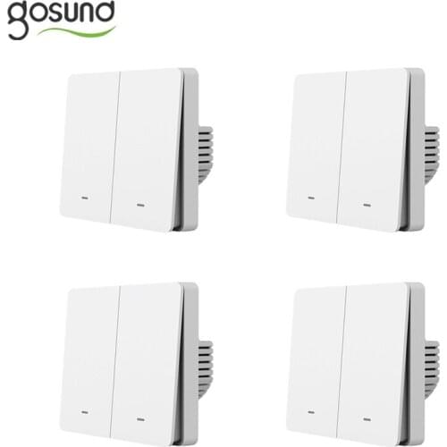 Gosund Wifi Smart Switch EU 2 Gang 10A Smart Wall Touch Light Switches Tuya Smart Life APP Remote Control Work With Alexa Google