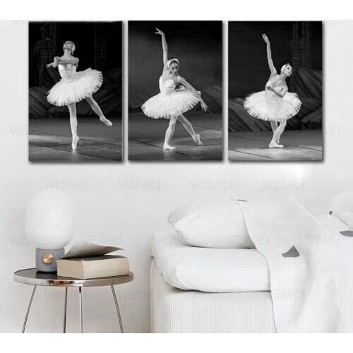 Modern Simple Black And White Ballet Dancer Print Poster Decor Canvas Painting No Frame Wall Picture Art Home Decoration