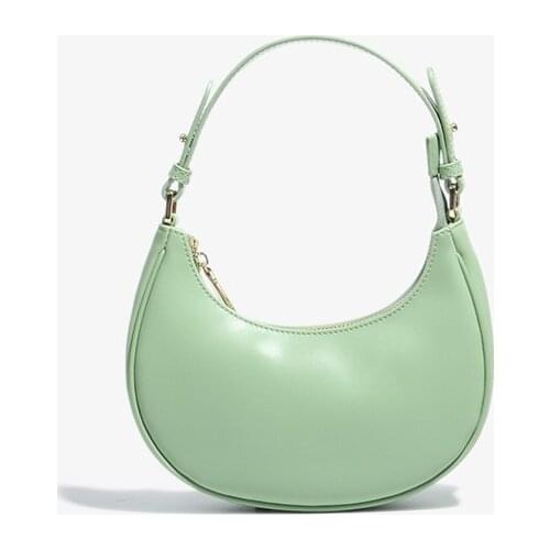 2021 New Trendy Underarm Bag Middle-aged Baguette Bag Shiny Fashion All-match Shoulder Bag Cow Leather women bag