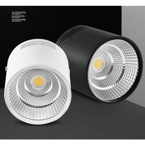LED Downlights Dimmable 5W 7W 9W 12W 15W Surface Mounted Ceiling Lamps Spot Light Warm /Natural /Cold White AC 85-265V + Driver