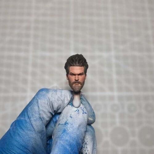 Tbleague 1/12 Scale Arthur Curry Head Sculpt 1:12 Aquaman Head Carving for 6in Mafex Action Figure Toy