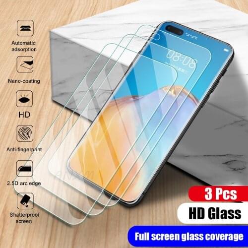 3PCS Tempered Glass For Huawei Mate 30 20 10 40 lite Pro Screen Protector Glass For Huawei P40 P30 P20 P10 Lite Plus Pro Glass