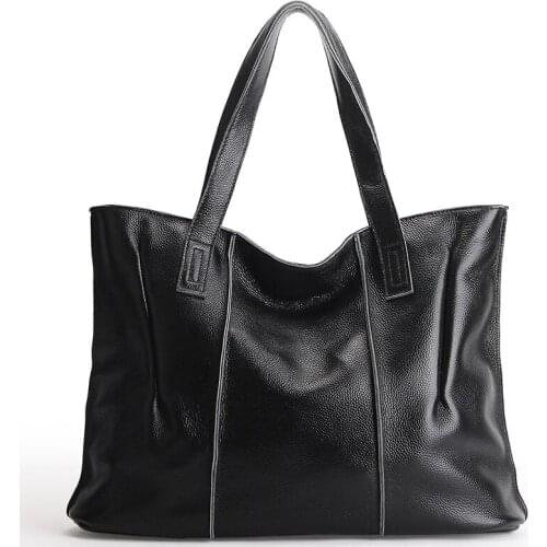 Genuine leather cow skin soft handbag large capacity totes for women
