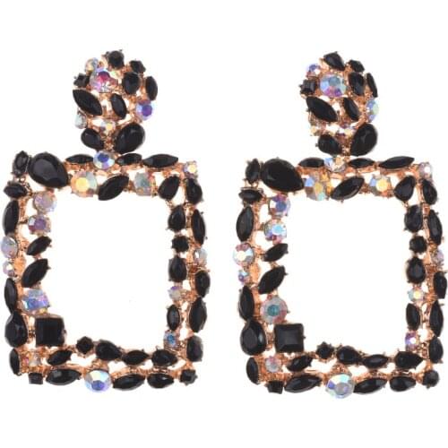PPG&PGG 2019 New ZA Trendy Metal Geometry Statement Earrings For Women Fashion Drop Dangle Earrings Wedding Party Gift