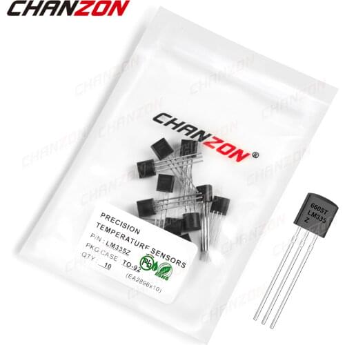 10Pcs LM335Z TO-92 LM335 PRECISION TEMPERATURE SENSORS Transistor Bipolar Junction BJT Triode Tube Fets Integrated Circuits