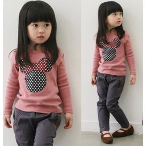 2pcs Baby Girl Clothes Newborn Toddler Infant Cartoon Top Pants Coat Trouser Outfit 3-6Years Children Clothing