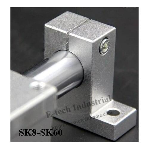 30pcs/lot 25mm Linear Rail Support SK25 CNC Linear Shaft Holder Vertical Shaft Support CNC Linear Motion Bracket