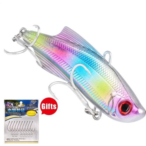 7.3cm 20.5G VIB Fishing Lures 6-Color 6# Fishhook Fishing Gear Swimbait Metal Lure